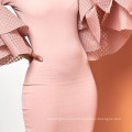 Pink Off the Shoulder Pencil Dress Bodycon Empire Sheath Cocktail Evening Party Mid length Dresses Spring New Fashion 2020